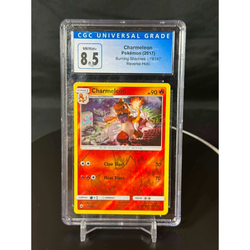 Pokémon Charmeleon 19/147 Burning Shadows Reverse Holo CGC 8.5 NM/Mint+ 2017‎